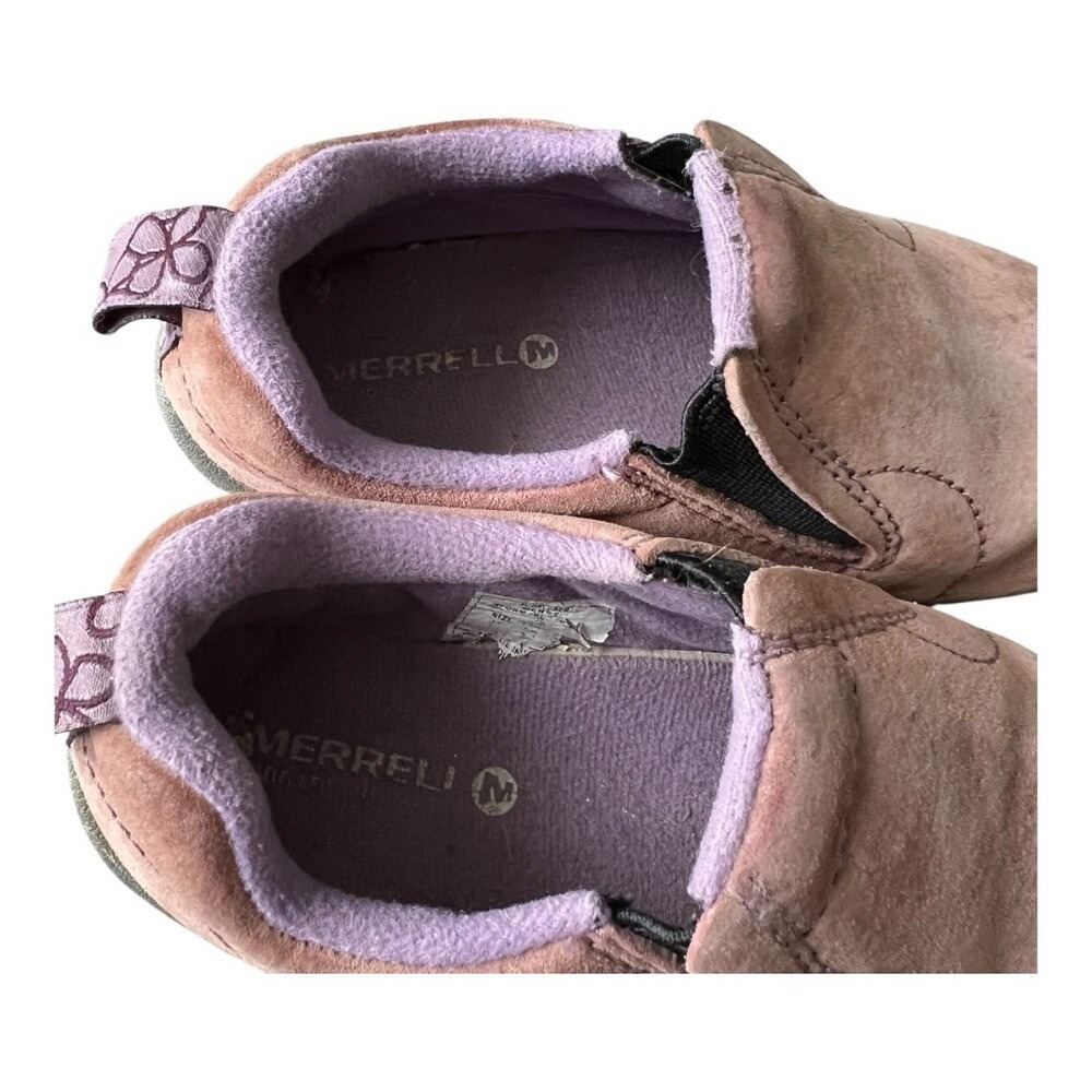 Merrell Kids Huckleberry Moc Suede Slip-On Shoes Girls size 10.5 Hiking Pink - Picture 7 of 10